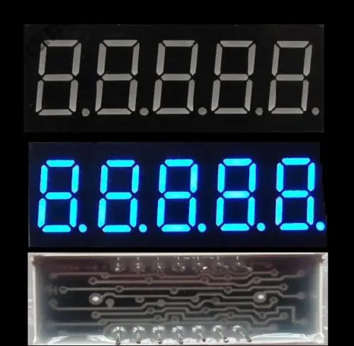 1pcs 0.36 inch 5 digit led display 7 seg segment Common Cathode Blue