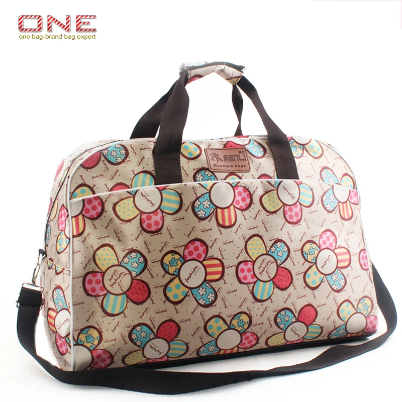 

2018 Korean style fashion women travel bags large capacity women luggage travel bags flower print duffle bags PT741