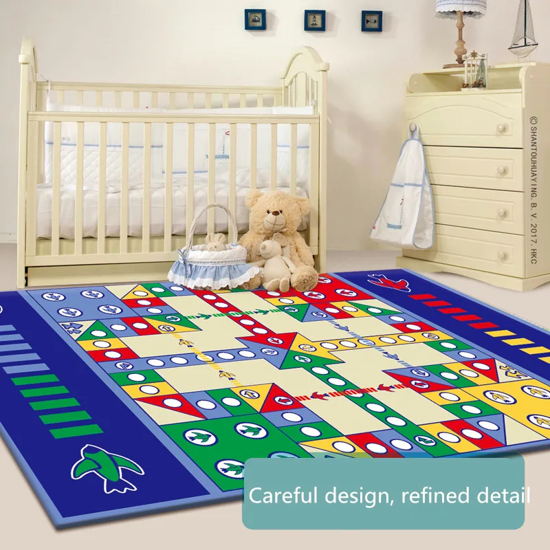Babyspielzeug 180 * 120 * 0,5 cm Krabbelmatte Doppelte Oberfläche Babyteppich Teppich Entwicklungsspielzeug für Kinder Spielpad Flugschach