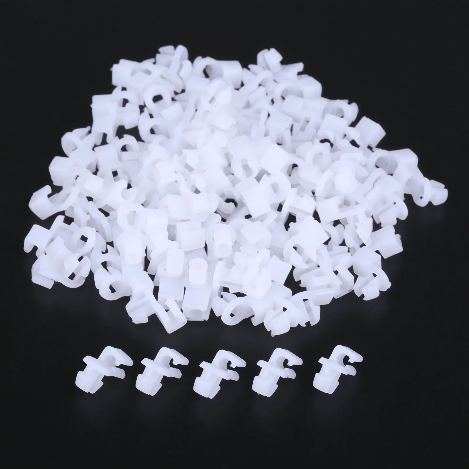 100x Universal Auto Door Round Head Lock Rod Clip Side Bumper Fender Panel Clips Plastic Rivet Fasteners Retainers Car Wire Clip