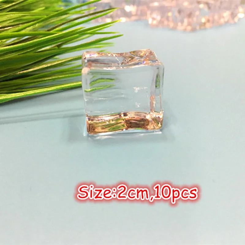 10pcs/lot 2cm Artificial Acrylic Ice Cubes Crystal Home Display Decor artificial ice cubes acrylic ice cube Crystal Decoration