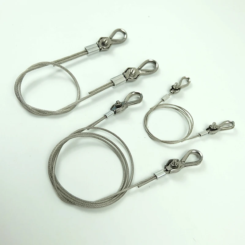 50 Meter 0,5-3mm PVC-beschichtetes Flexibles Stahlseil Weiches Kabel Transparentes Edelstahl-Wäscheleine – Detail 3