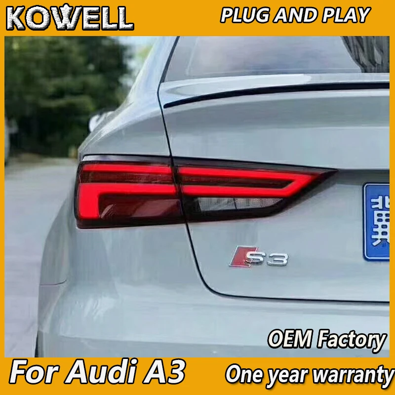 

Задсветильник онарь KOWELL для AUDI A3 s 2013-2019, светодиодный задний фонарь с динамическим указателем поворота