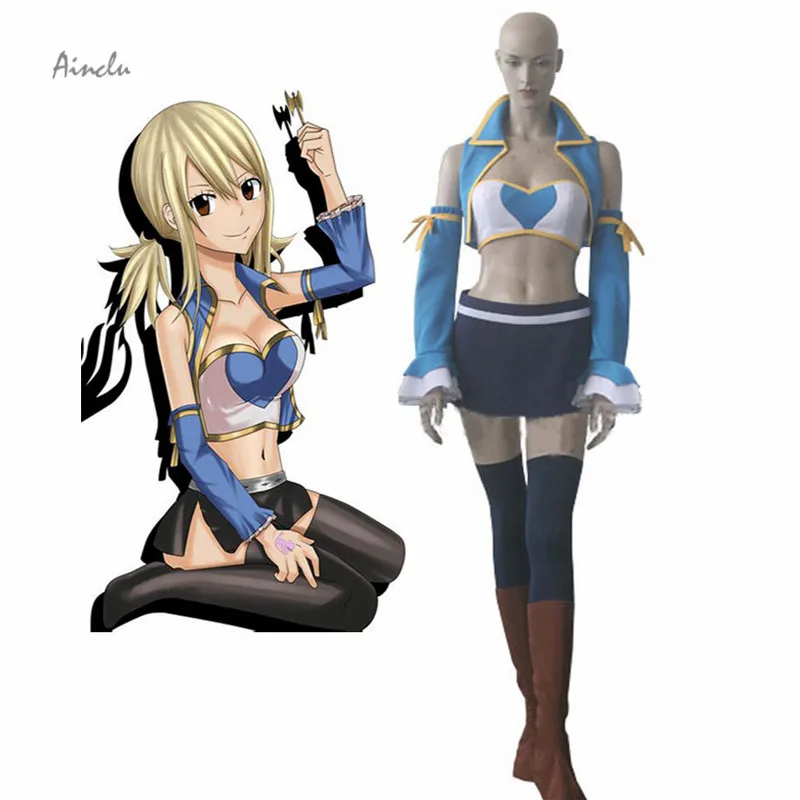 

Ainclu Fairy Tail Lucy Heartfilia Halloween Party Cosplay Costumes After Sevens Years Version