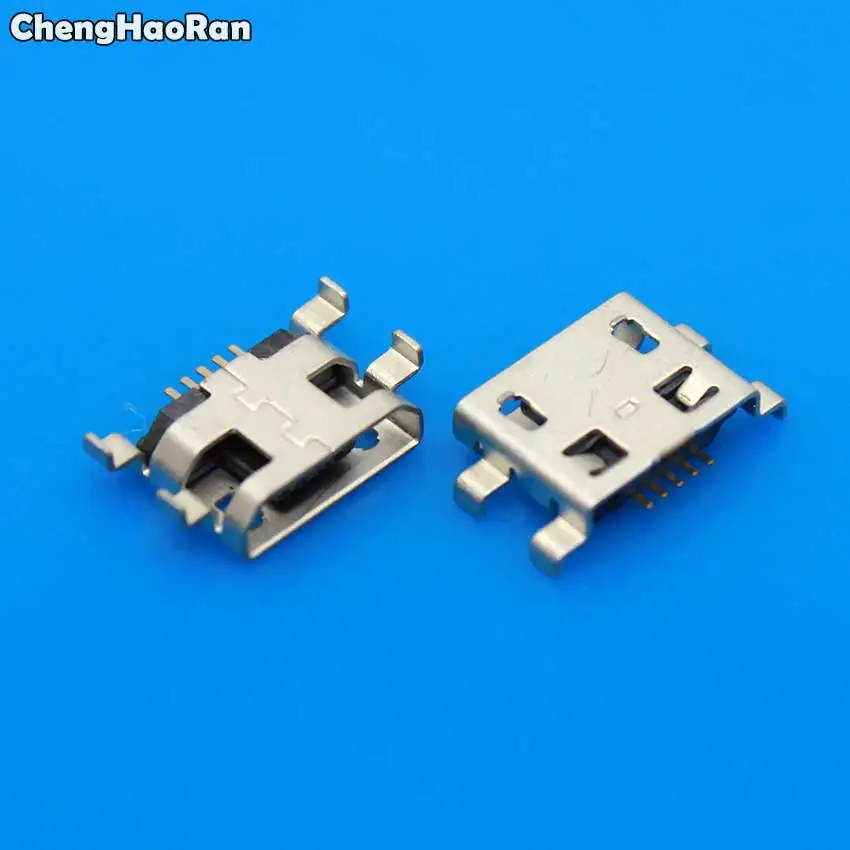 ChengHaoRan 2-50pcs Micro USB Connector 5pin 0.8mm B Type Female Micro USB Jack Plug Charging Port Socket For Alcatel One Touch