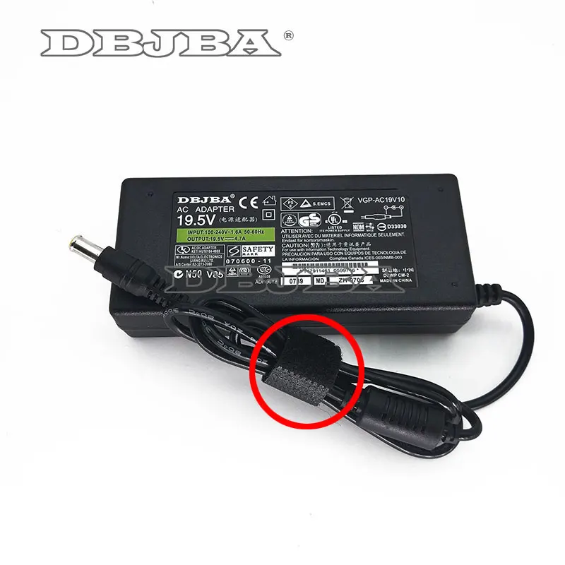 Laptop AC Power Adapter Fonte Para Sony Vaio PCG-R505Dx PCG-R505E PCG-R505ECP PCG-R505ELK Série PCG-R505ELP PCG-R505ES Carregador