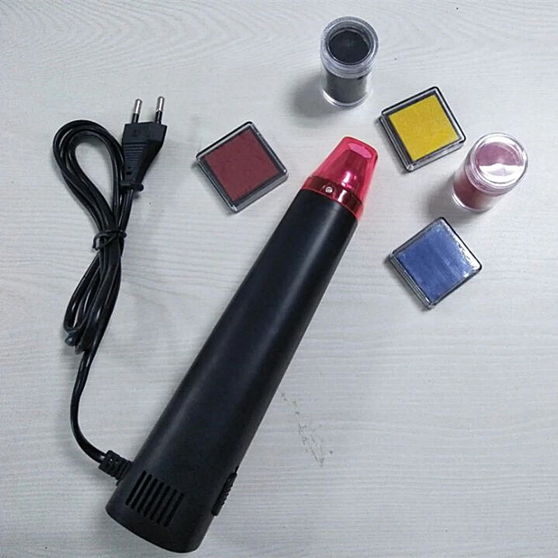 The new heat shrinkable film hot air gun, embossing powder, embossed DIY package,  hot air gun soft clay gun