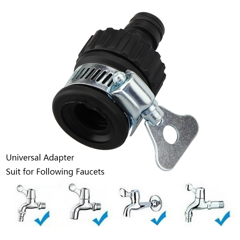 Adaptador de grifo de agua Universal duradero, manguera de plástico, manguera de riego, traje de jardín para grifo OD de 13-24mm