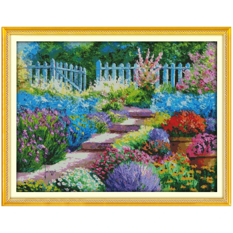 Colorful Rural (2) Counted Cross Stitch 11CT 14CT Cross Stitch Set wholesale Scenery Cross-stitch Kit Embroidery Needlework