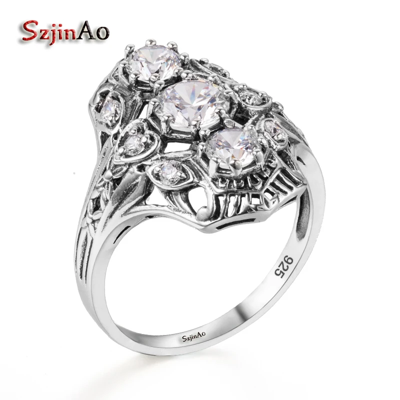 szjinao promocional replica de joias antigas zirconia cubica prata esterlina 925 acessorios para casamento 01