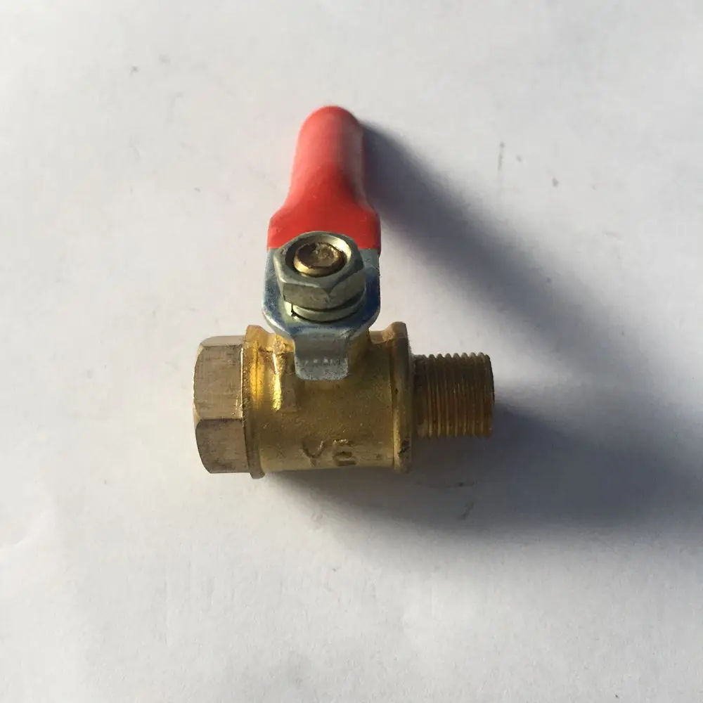 

1 шт. 1/4 ''3/8'' 1/2 ''1/8" PT Female/Male резьба латунный шаровой клапан красная ручка медная труба фитинг переходник