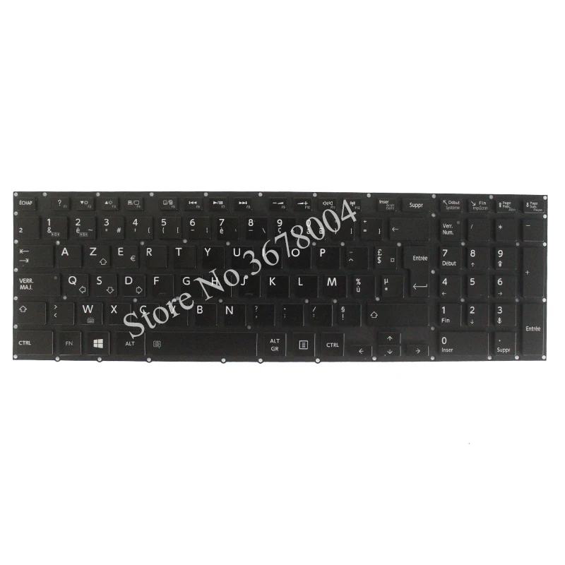 Imagem -02 - Francês Teclado do Portátil para Toshiba Satélite P55 P50 P50-a P50t sem Quadro fr Teclado com Retroiluminado Novo