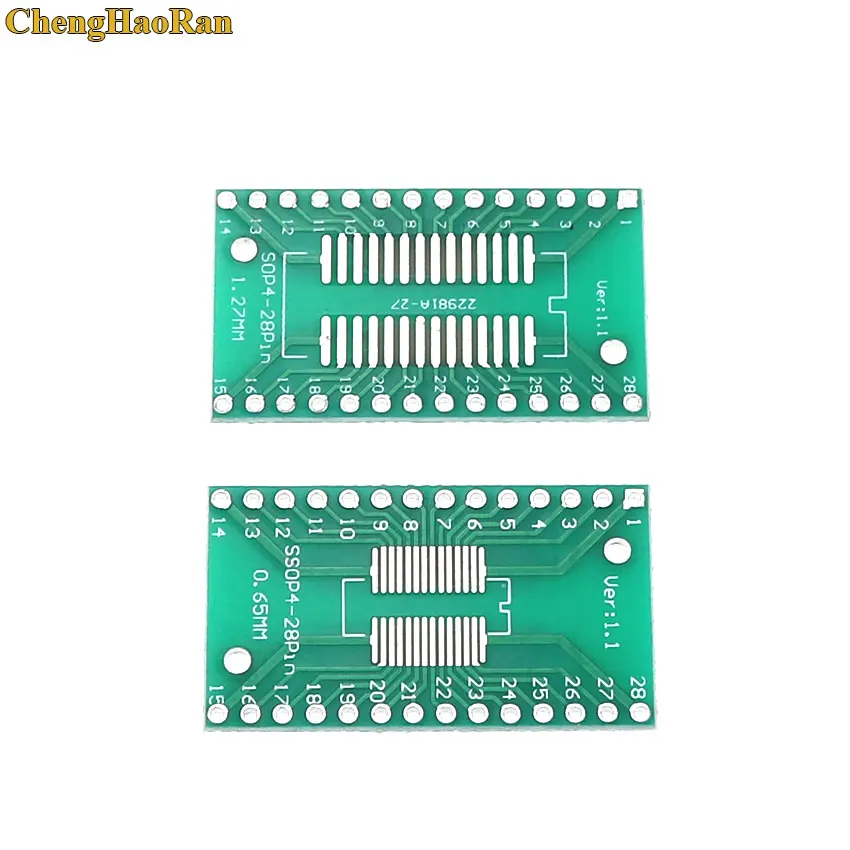 ChengHaoRan 5PCS TSSOP28 SSOP28 SOP28 to DIP28 Transfer Board DIP Pin Board Pitch Adapter TSSOP-28 SSOP-28 SOP-28 to DIP-28