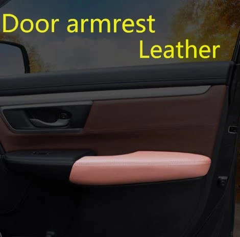 For Honda CRV 2017 2018 2019 2020 2021  Microfiber Door Panel Armrest  Leather Protective Cover with Mount Fittings car interior