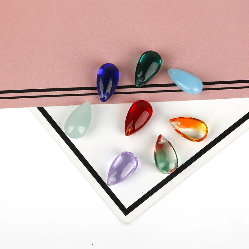 5Pcs/lot 14x8mm Crystal Teardrop Beads Czech Water Drop Glass Beads DIY Charms Pendant for Earring Necklace Jewelry Making