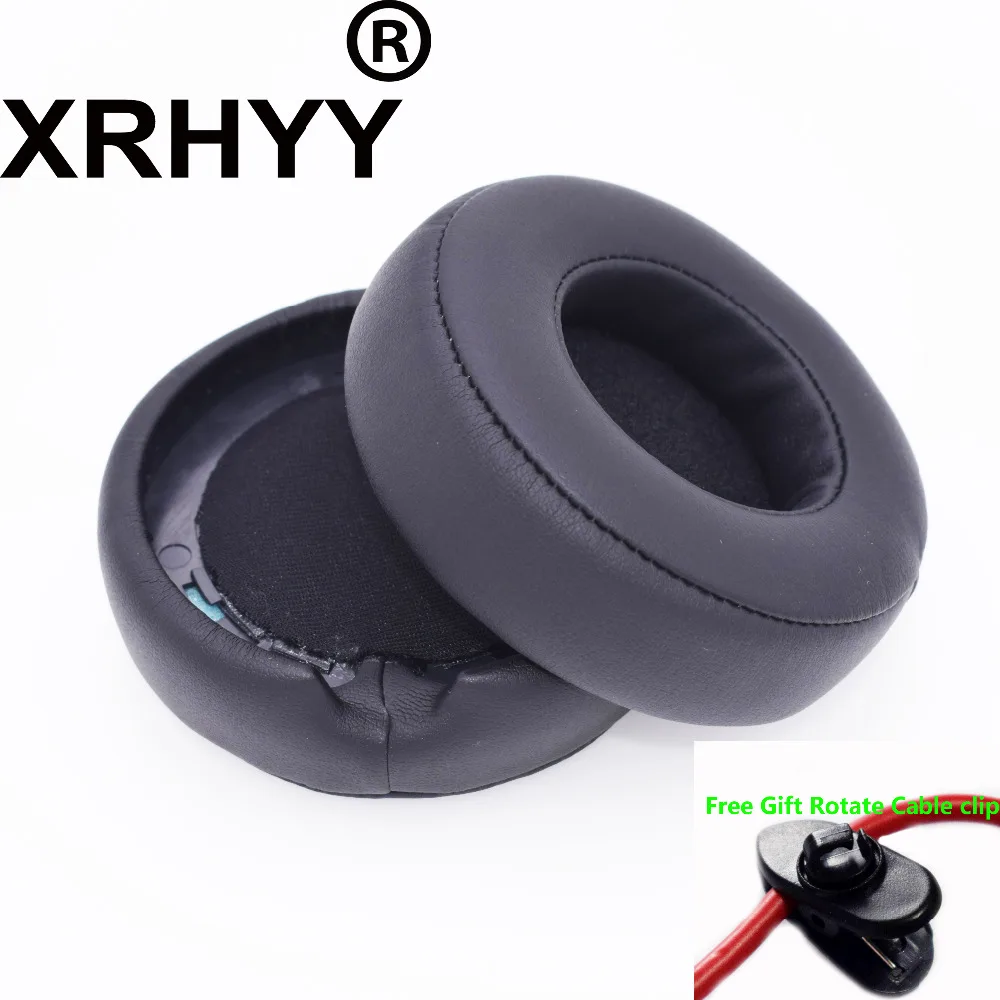 XRHYY Replacement Ear Pad Cushion Earpad For Monster Beats By Dr. Dre Pro Detox Headphones +Free Rotate Cable Clip