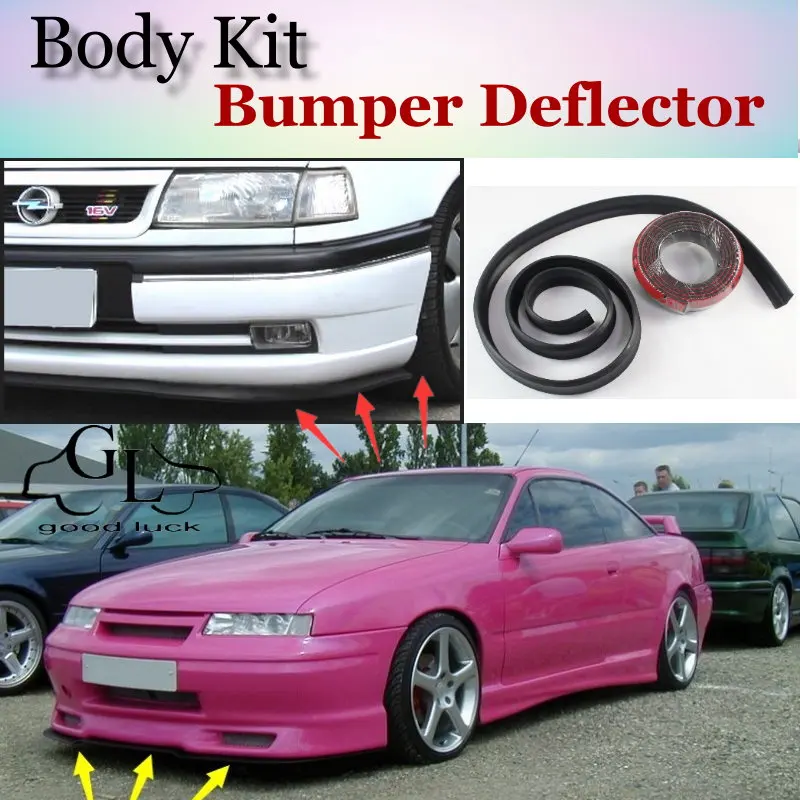 Bumper Lip Deflector Lips For Opel Calibra Front Spoiler Skirt Scratch Proof Adhesive / Body Kit Strip / Car Lip Skirt