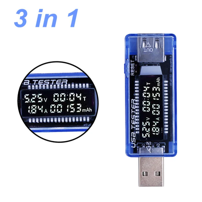 8 In 1 Qc2.0 3.0 Usb Tester Digital Voltmeter Current Voltage Capacity Meter Energy Power Indicator Detector