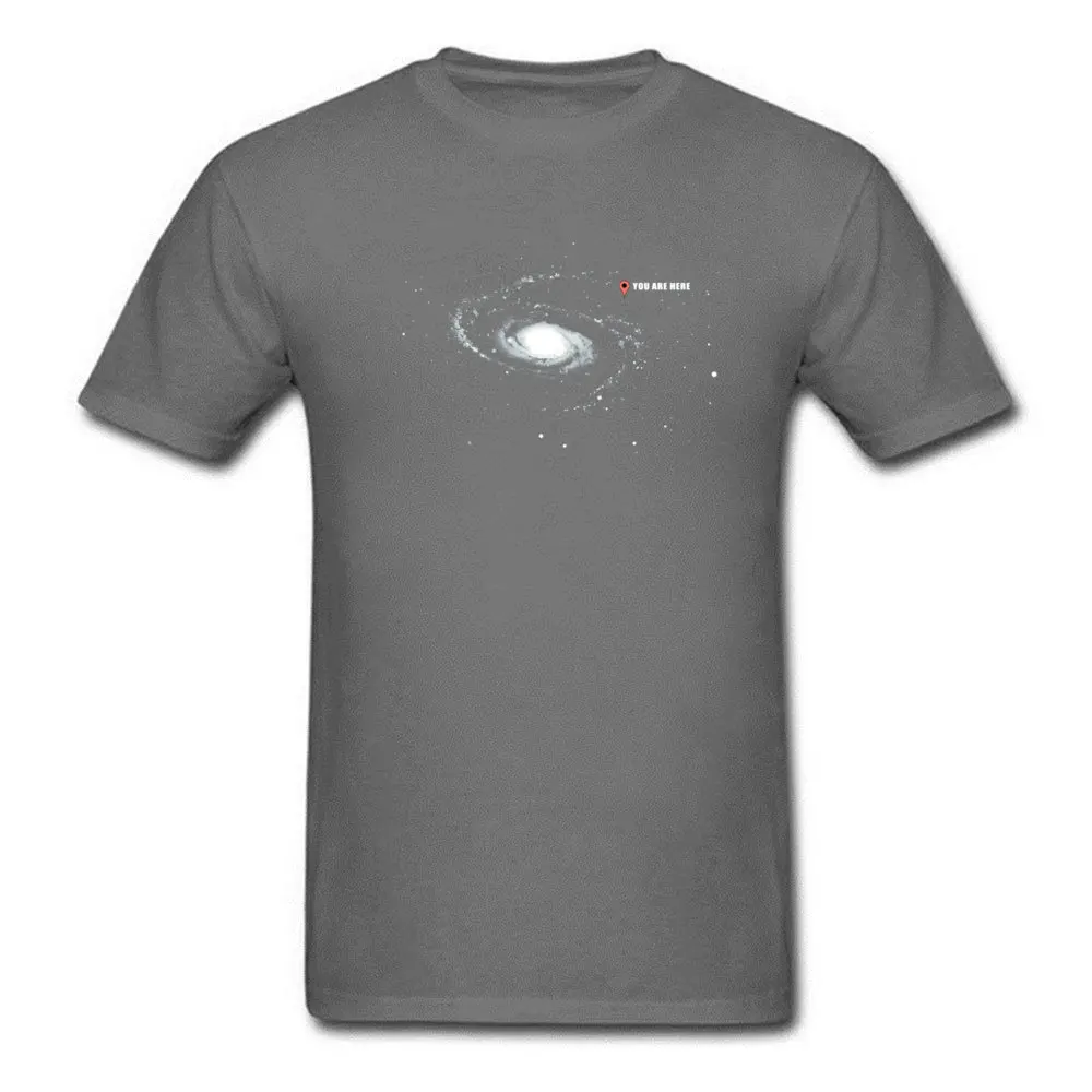 Black T-Shirts For Men Galaxy Space You Are Here 100% Cotton April FOOL DAY Summer Street Tops T Shirt Casual Tee Shirts Man