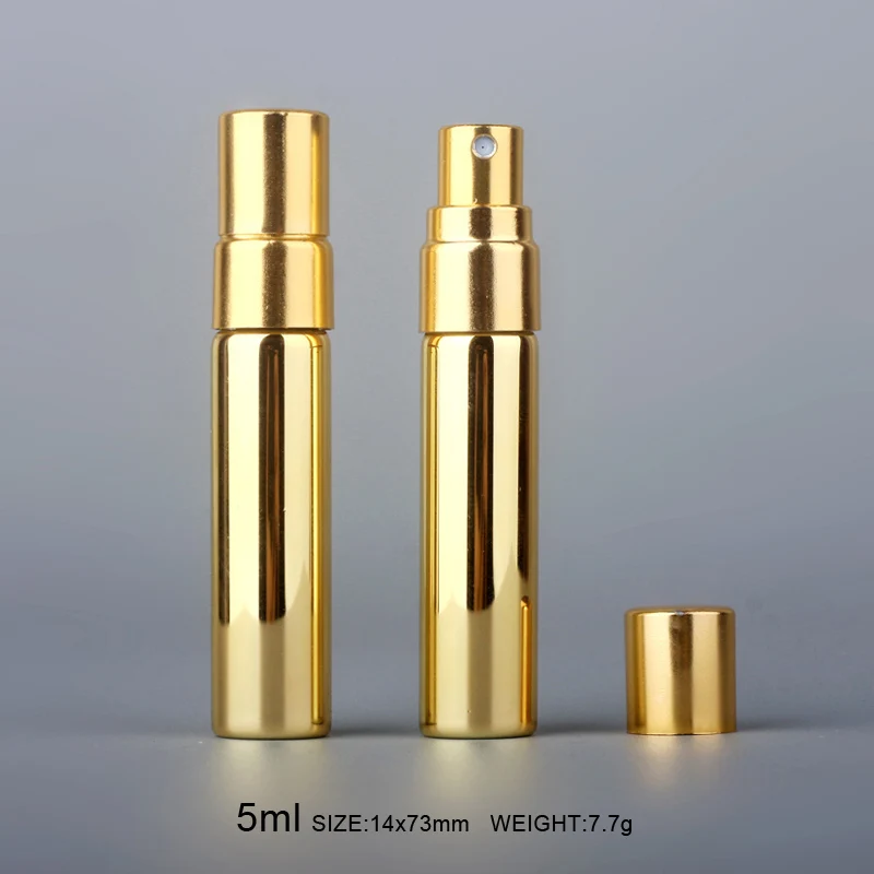 20 adet/grup 5ml Mini boş parfüm şişesi sprey taşınabilir parfüm Atomizer UV kaplama doldurulabilir parfüm şişesi kozmetik kapları