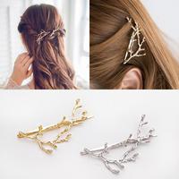 Creative Personality Metal Antler Twig Alloy Unique Hairpin Wild Fashion Princess Clip Gift Bride Hair Accessories For Women