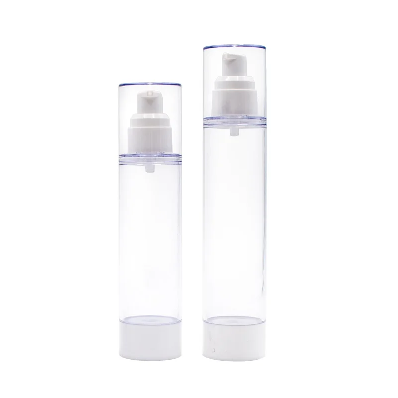 

15ml 30ml 50ml 80ml 100ml 120ml Airless Bottle Plastic Empty Refillable Cosmetic Packaging Travel Emulsion Airless Bottle