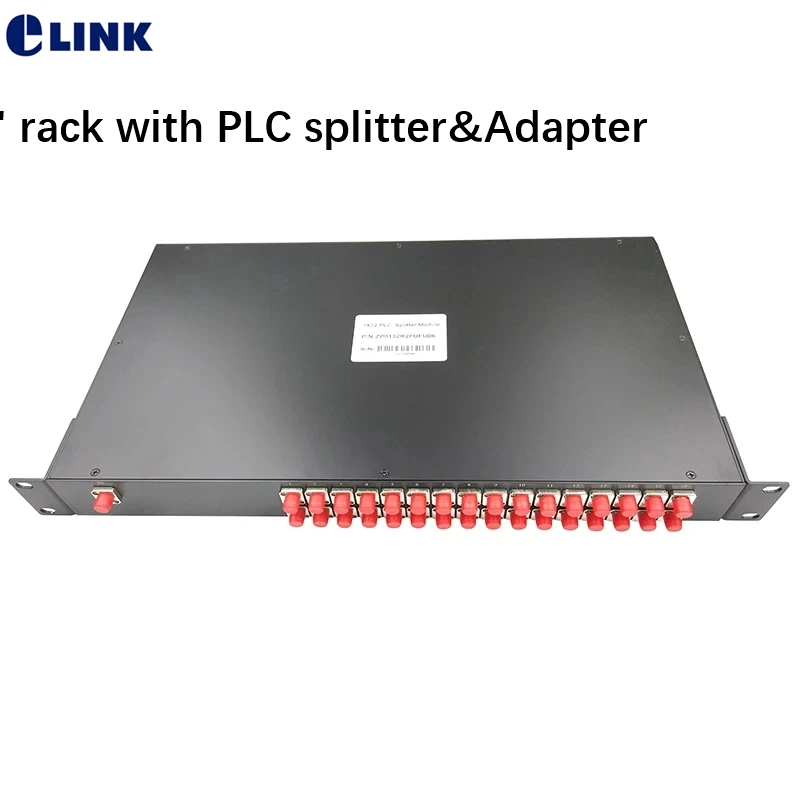 19 "rack scatola di terminazione con 1*32 PLC splitter e FC/UPC adattatore 1mtr 1U patch panel con 1x32 ftth accoppiatore follate installato
