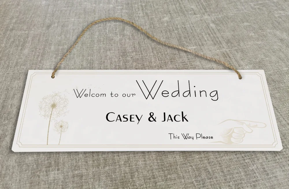 Personalized Outdoor Wedding Reception & Ceremony Decoration Directional Signs wedding sign board classic dandelion   SB024H