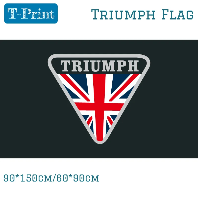 90x150cm 60x90cm Triumph Flag For Car Show Polyster Triumph Banner Car Racing