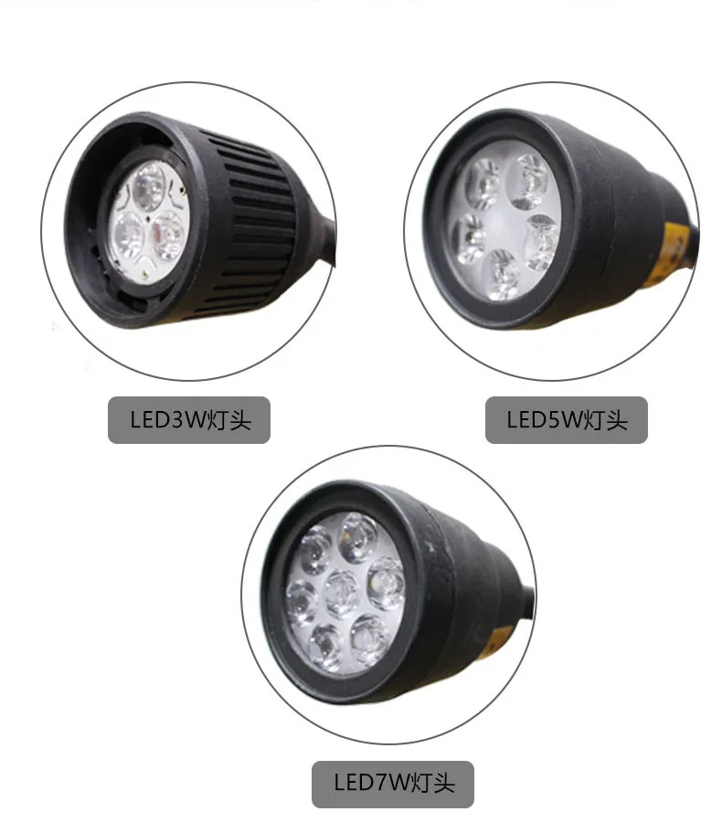 LED 기계 작업 램프 선반 도구 조명 3W 5W 7W 700MM 구즈넥 110-220V 조명 도구 산업 기계 CNC 선반 워크샵