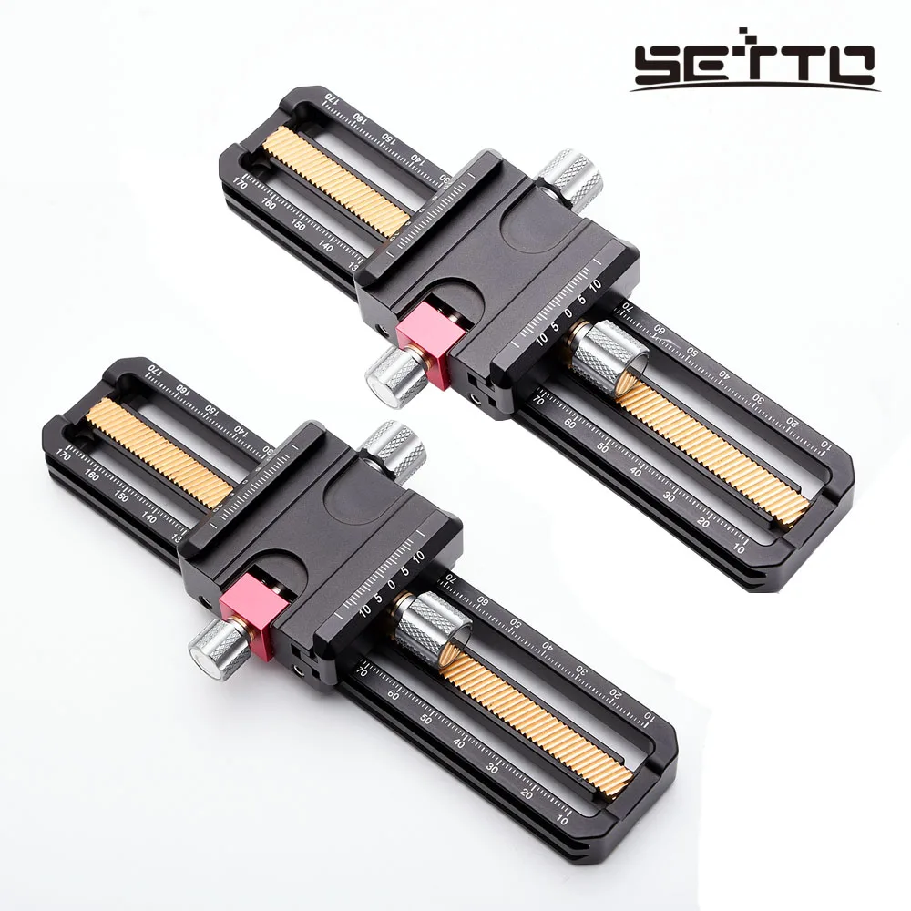 SETTO 170mm High Quality Aluminium 4-way Macro Slider Macro Photography Tripod Oodaklama Macro Focusing Rail Slider Plate