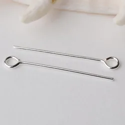 925 sterling silver eye pins for Jewelry Making, silver Open Eye head Pins Findings