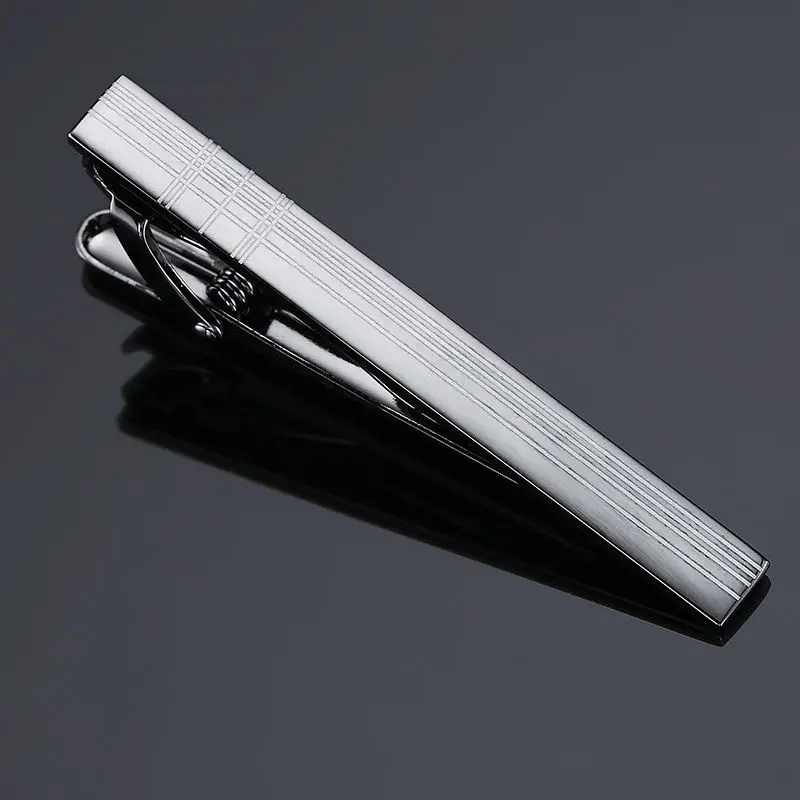 DY New and high quality laser engraving tie clip  fashion style  black men\'s business clip