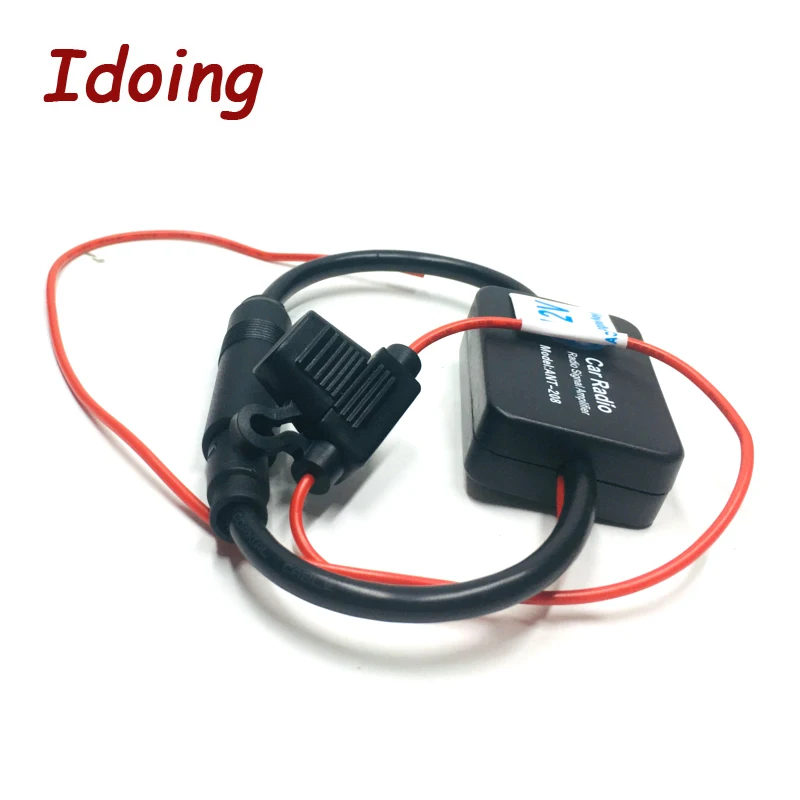 Idoing For Universal 12V Auto Car Radio FM Antenna Signal Amp Amplifier Booster For Marine Car Vehicle Boat 330mm FM Amplifier