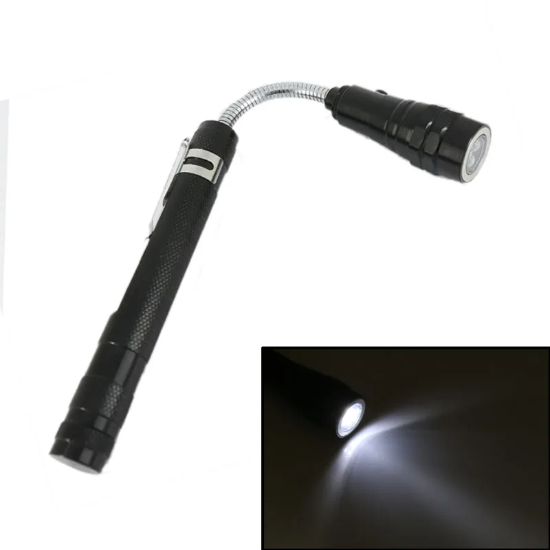 Outdoor Flexible Flashlights Camping Tactical Flash Light Torch Spotlight 3x LED Telescopic Flexible Magnetic LED Flashlight