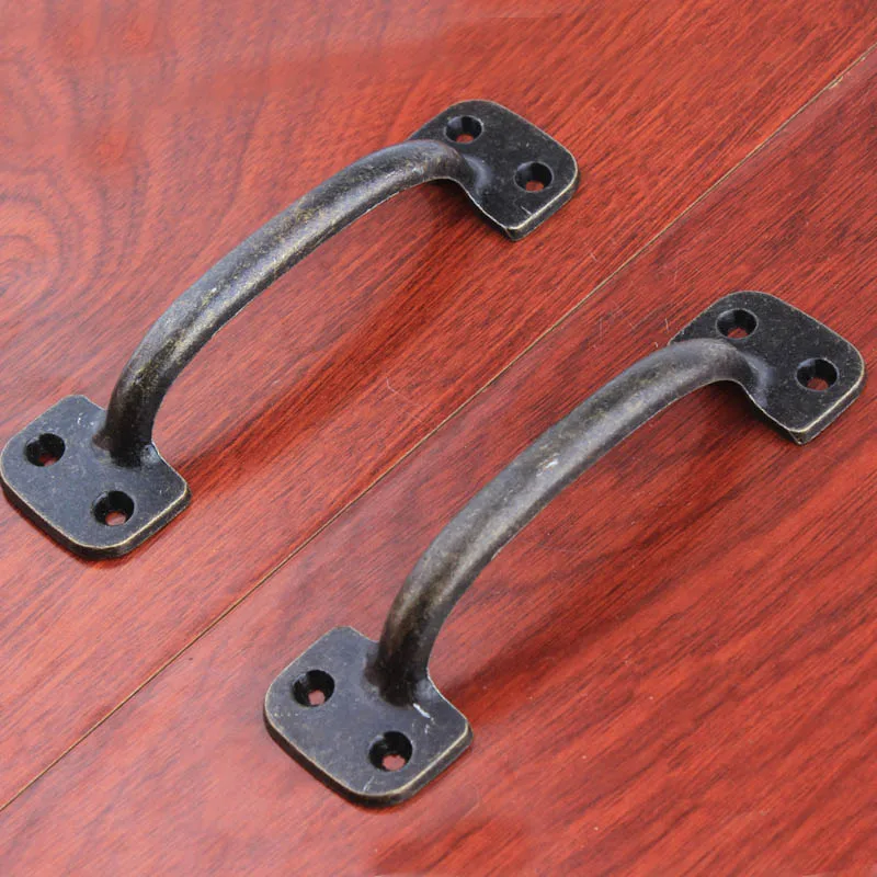 Rustico vintage simple unfold install furniture handles antique  bronze kitchen cabinet  drawer pulls knobs cheaper diy handles