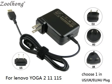 

20V 2.25A 45W for Lenovo Yoga2 11 11S S1 K2450 T431S X230 X240 X240S laptop power ac adapter charger with EU/US/UK/AU plug