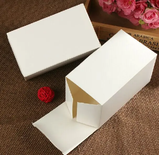 

8*8*14CM White Kraft Paper Boxes Candy Food Box Cosmetic Gift Packing Box Essence Bottle Paper Boxes 100pcs\lot Free shipping