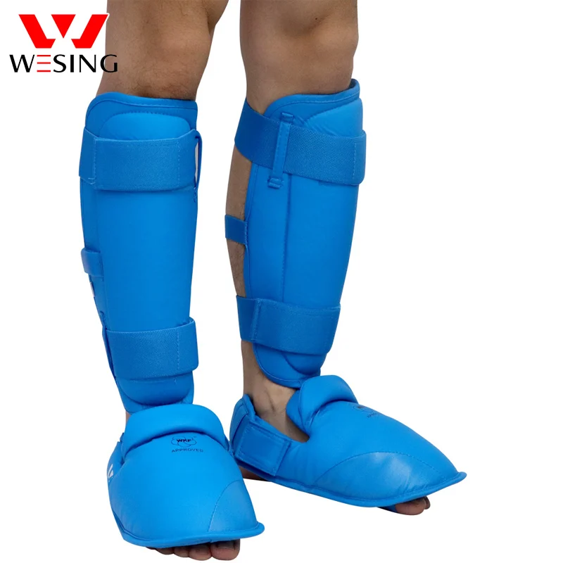 

Wesing karate shin and instep guards Adult WKF karate training Equipment