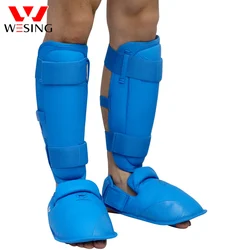 Wesing karate shin and instep guards Adult WKF karate training Equipment