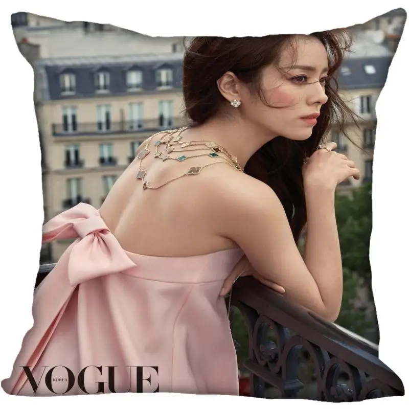 

New Custom Han Ji Min Pillowcases Printed Square Pillowcase Home Decorative zipper Satin Pillowcases (One Side)