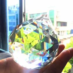 70MM Shiny Crystal K9 Chandelier Faceted Ball, Beautiful Crystal Suncatchers In Garden Shows Feng Shui Christmas Tree Decoration