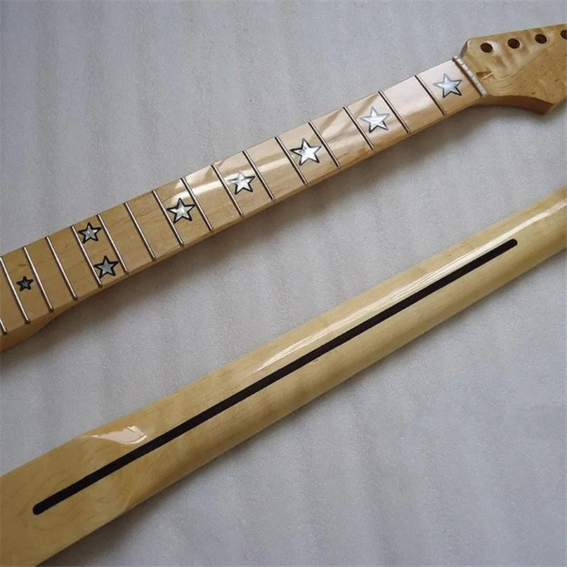 22 Fret Inlay Star Maple Electric Guitar Neck Maple Fingerboard Nut  Musical Instrument Accessories