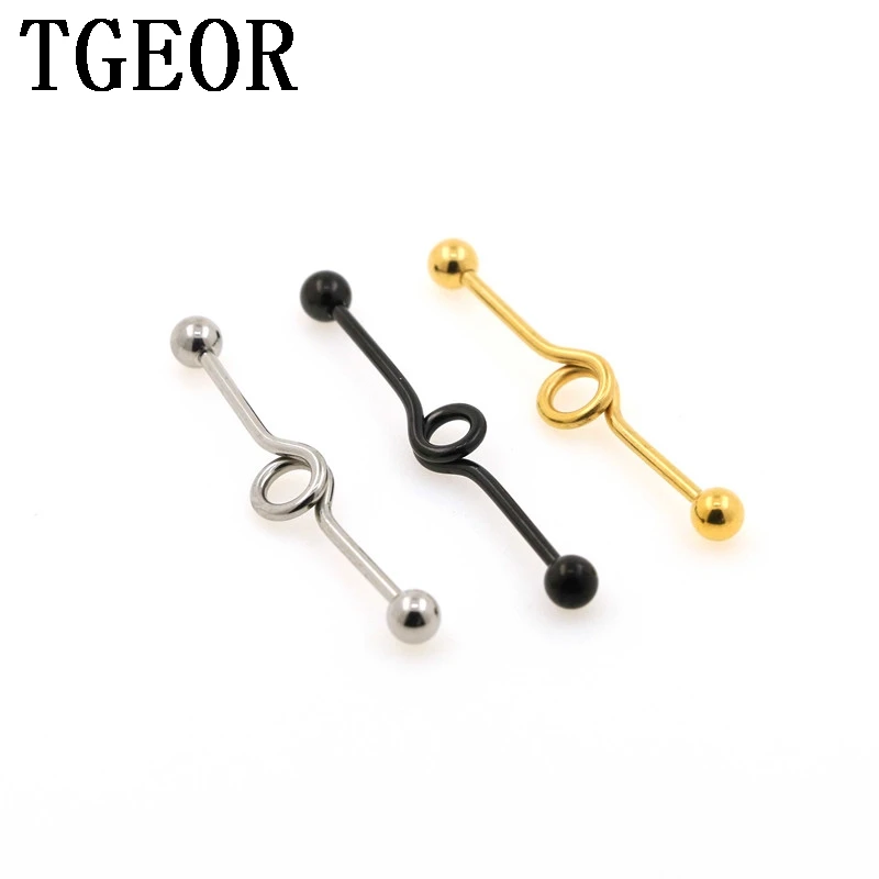 wholesale scaffold 14G 30pcs mixed colors 1 circle twister surgical Stainless Steel industrial piercing free shipping