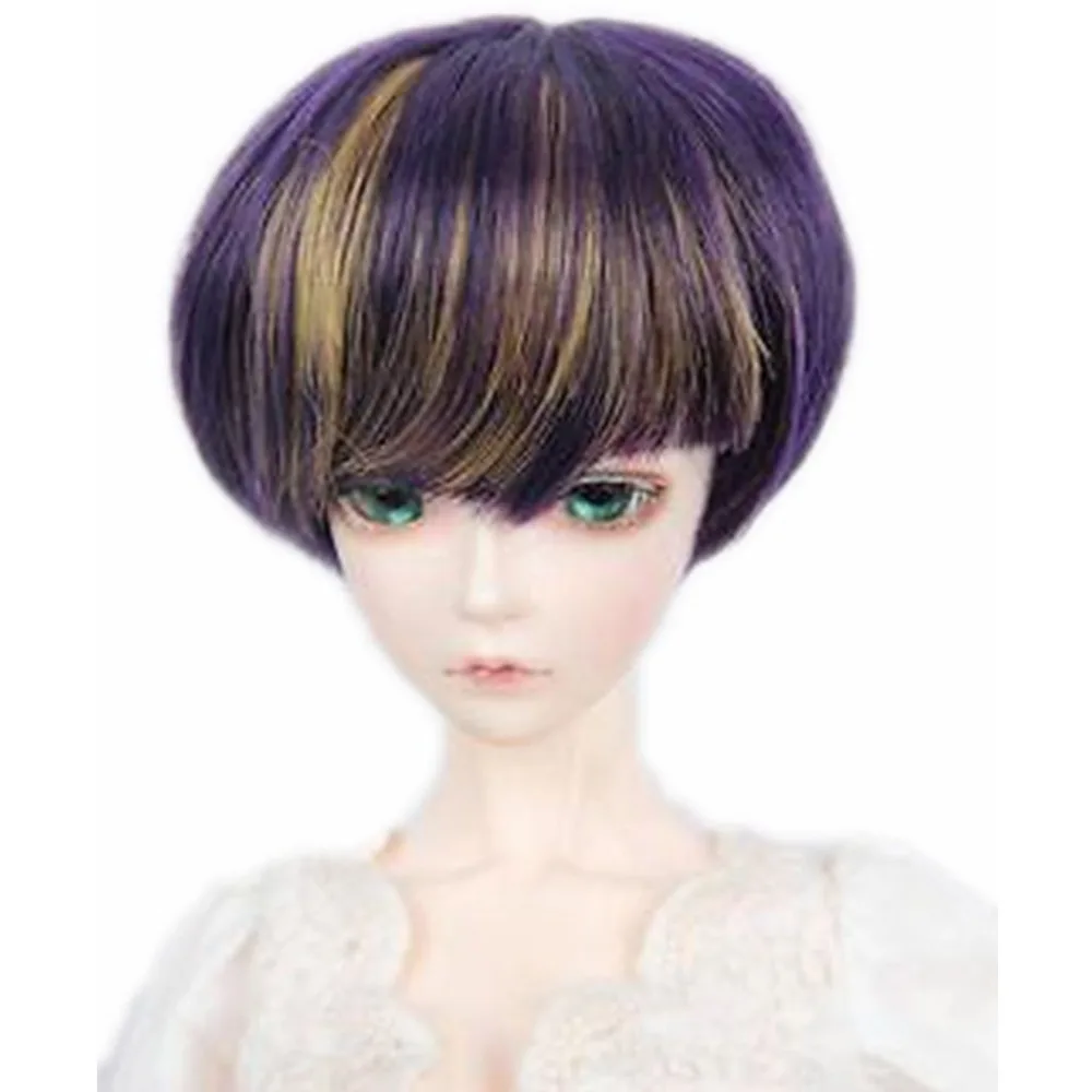 [wamami] 97# Purple Mix-Color Short Straight Wig For 1/4 MSD AOD DOD DZ BJD Dollfie 7