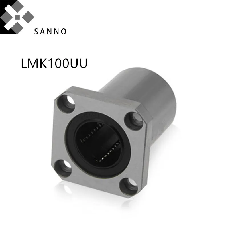 LMK100UU heavy duty linear motion bushing ball bearings LMK-UU square type slide block bearing