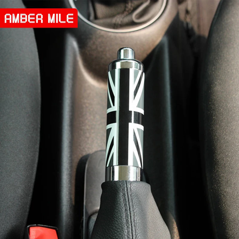 AMBERMILE Titanium Alloy Carbon for Mini Cooper R55 Clubman R56 R57 R58 R59 Accessories Interior Trim Car Handbrake Grip Cover