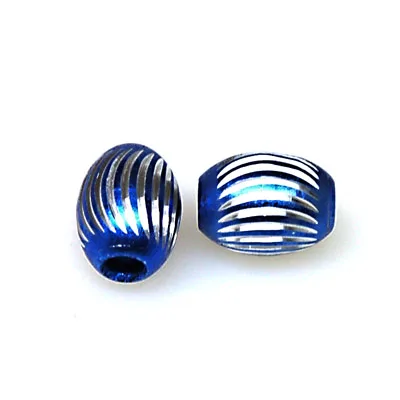 

Miasol 8*11 MM Carving Stripe Oval Aluminium Metal Spacers Beads For Diy Jewelry Making