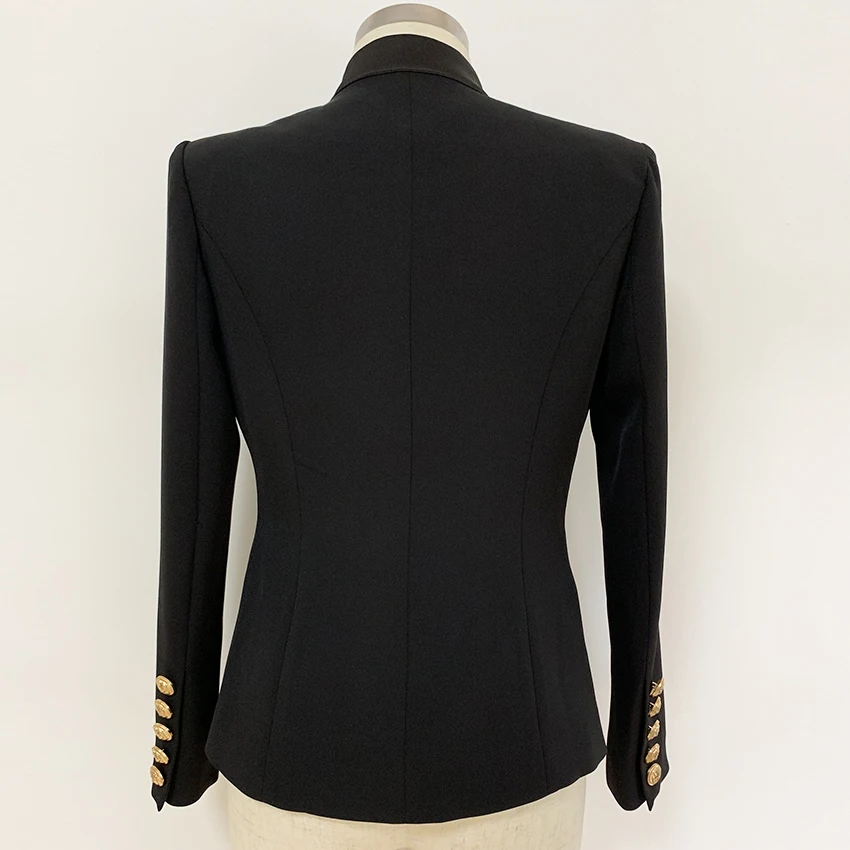 HIGH QUALITY Newest 2024 Designer Blazer Jacket Women\'s Single Button Satin Collar Blazer