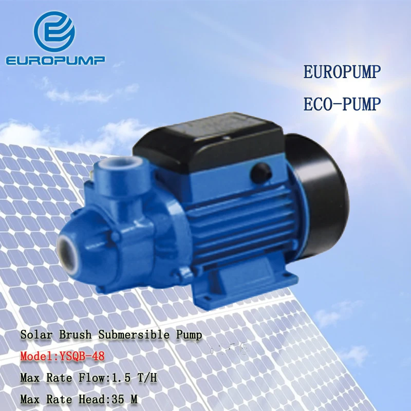 

EUROPUMP MODEL(YSQB-24) Free Shipping 25m lift 24v DC 0.4hp high flow solar centrifugal submersible pump